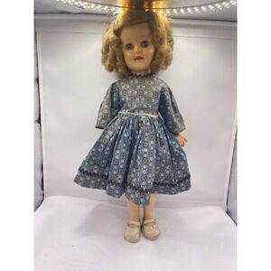 VINTAGE‎ IDEAL VINYL SHIRLEY TEMPLE DOLL 15" BLUE DRESS